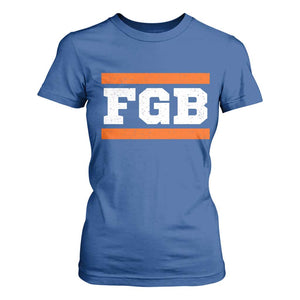 BF Game Day T Shirt For Women FGB Football Fans TS10 Royal Blue Print Your Wear