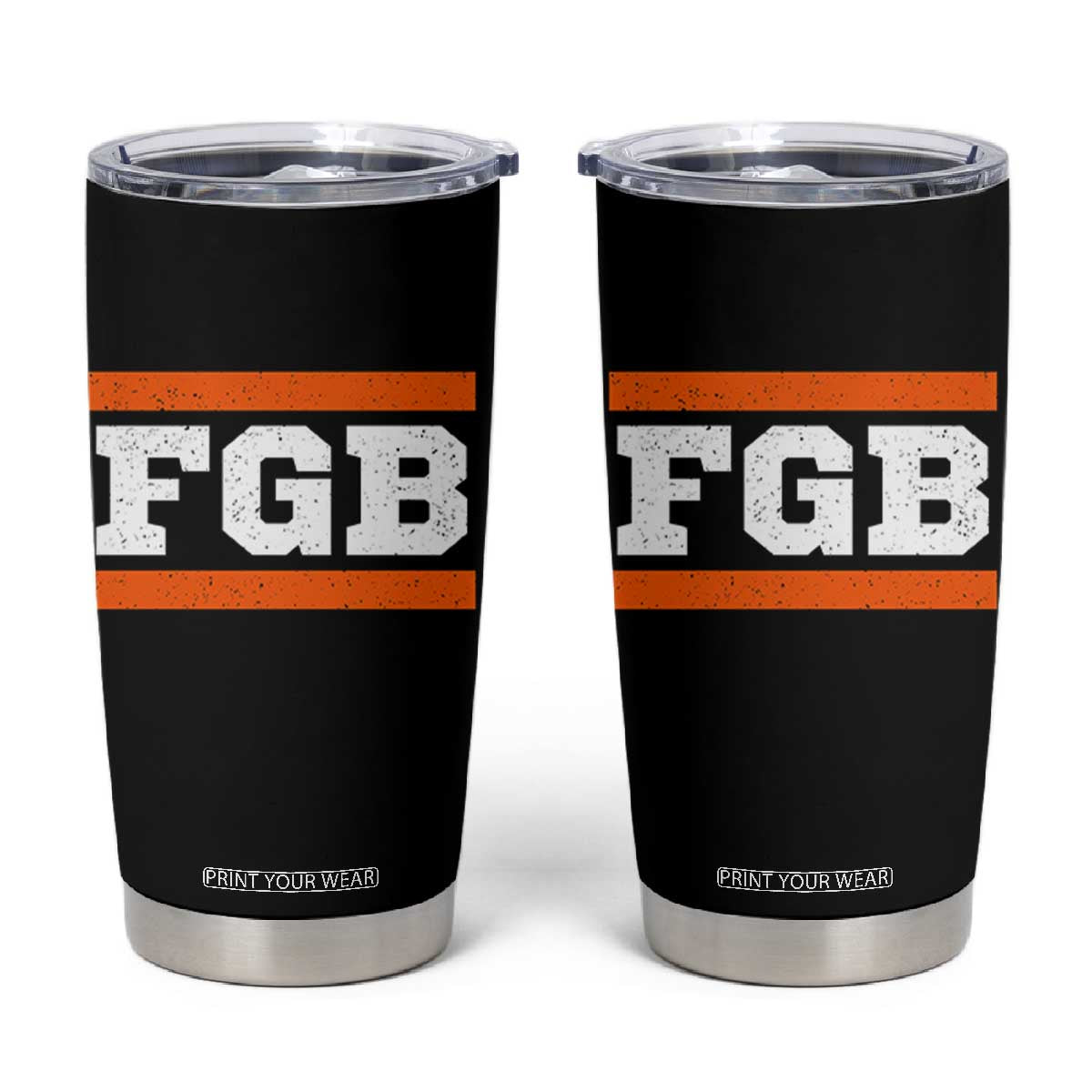 BF Game Day Tumbler Cup FGB Football Fans TS10 Black Print Your Wear