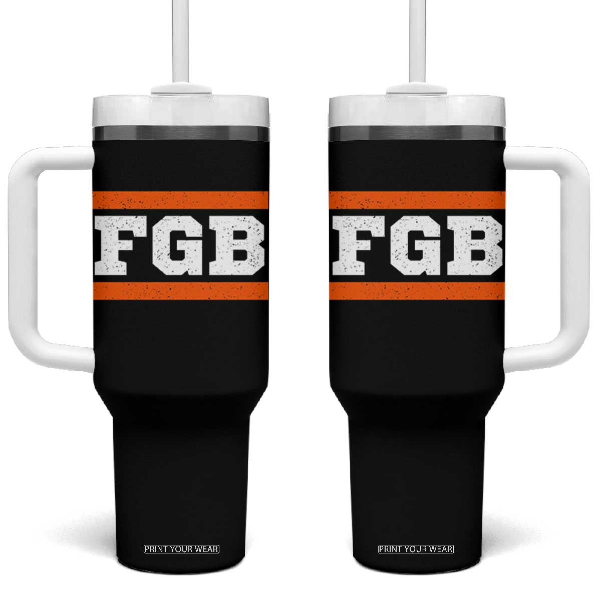 BF Game Day Tumbler With Handle FGB Football Fans - Print Your Wear