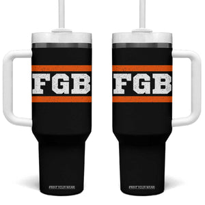 BF Game Day Tumbler With Handle FGB Football Fans TS10 One Size: 40 oz Black Print Your Wear