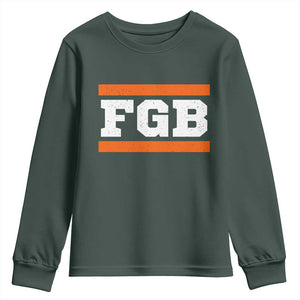 BF Game Day Youth Sweatshirt FGB Football Fans TS10 Dark Forest Green Print Your Wear