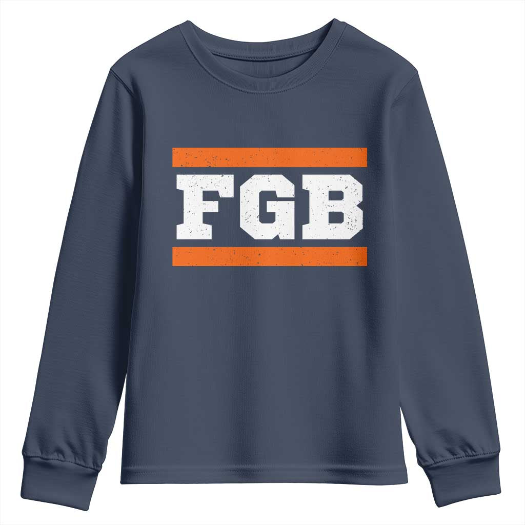 BF Game Day Youth Sweatshirt FGB Football Fans TS10 Navy Print Your Wear
