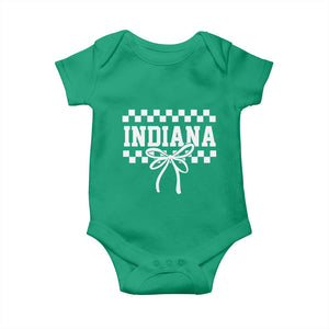 Retro Indiana Baby Onesie Coquette Bow Checkered Women Girls Kids TS10 Irish Green Print Your Wear