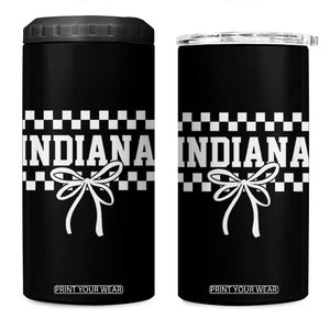Retro Indiana 4 in 1 Can Cooler Tumbler Coquette Bow Checkered Women Girls Kids TS10 One Size: 16 oz Black Print Your Wear