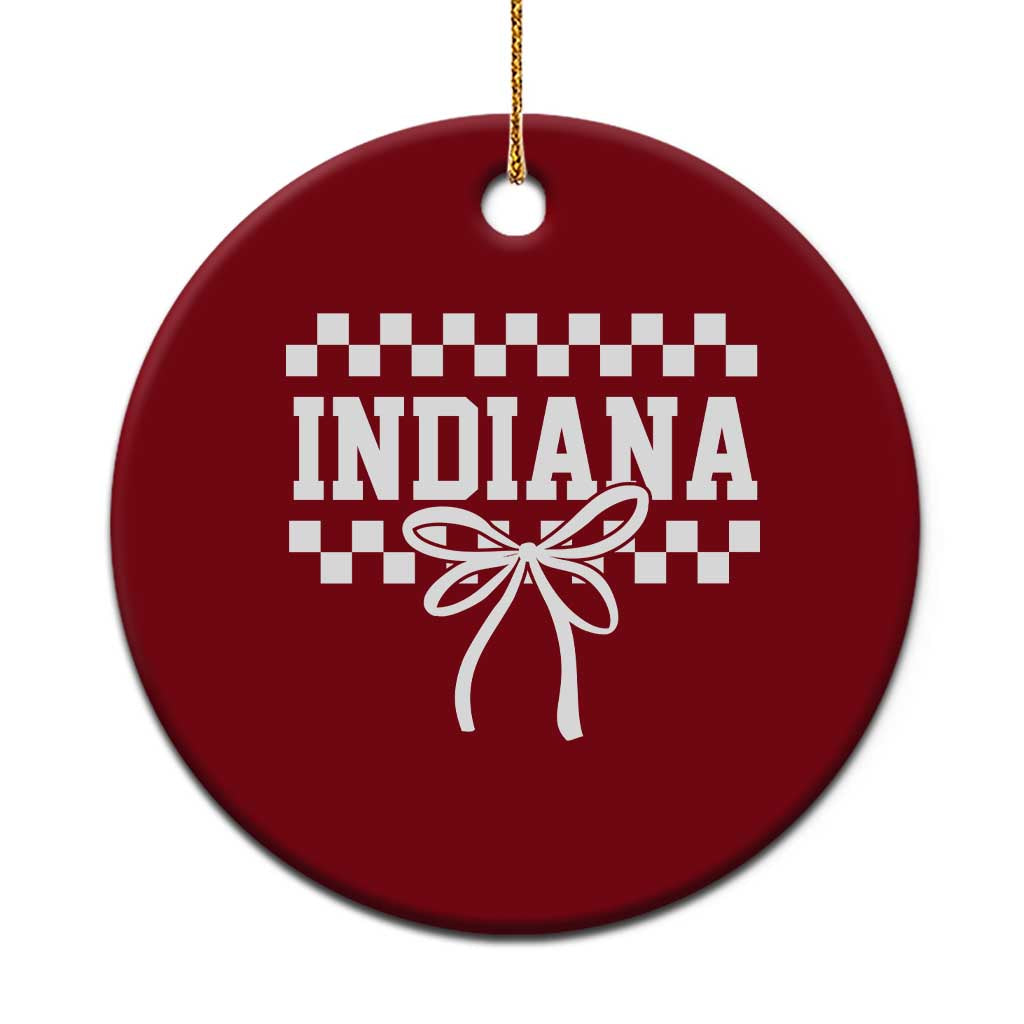Retro Indiana Ceramic Ornament Coquette Bow Checkered Women Girls Kids TS10 1pc Red Print Your Wear