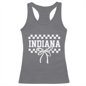Retro Indiana Racerback Tank Top Coquette Bow Checkered Women Girls Kids TS10 Charcoal Print Your Wear