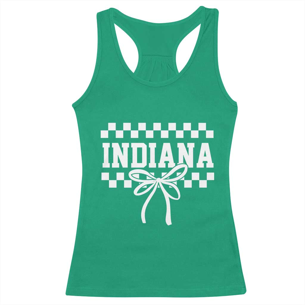 Retro Indiana Racerback Tank Top Coquette Bow Checkered Women Girls Kids TS10 Irish Green Print Your Wear