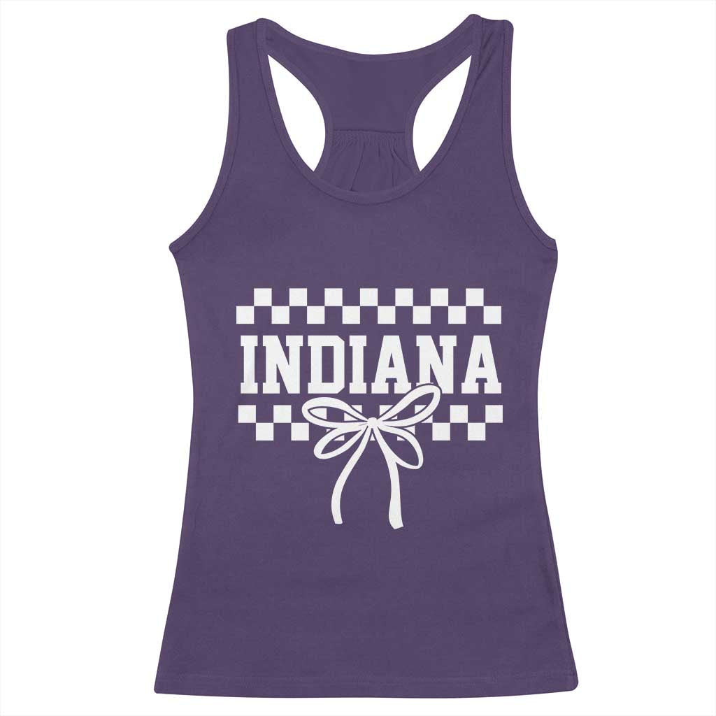 Retro Indiana Racerback Tank Top Coquette Bow Checkered Women Girls Kids TS10 Purple Print Your Wear