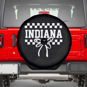 Retro Indiana Spare Tire Cover Coquette Bow Checkered Women Girls Kids TS10 Black Print Your Wear