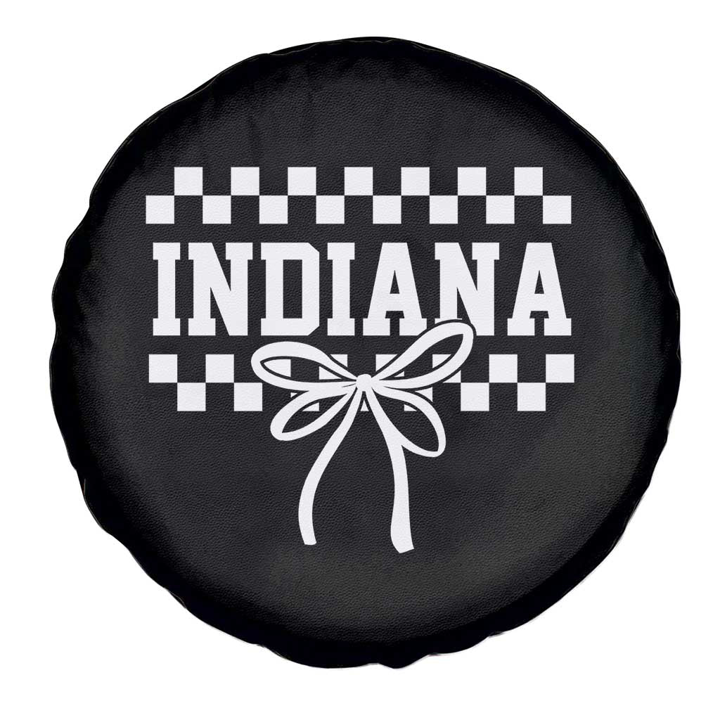 Retro Indiana Spare Tire Cover Coquette Bow Checkered Women Girls Kids TS10 Print Your Wear