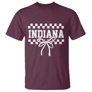 Retro Indiana T Shirt Coquette Bow Checkered Women Girls Kids TS10 Maroon Print Your Wear