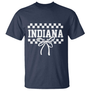 Retro Indiana T Shirt Coquette Bow Checkered Women Girls Kids TS10 Navy Print Your Wear