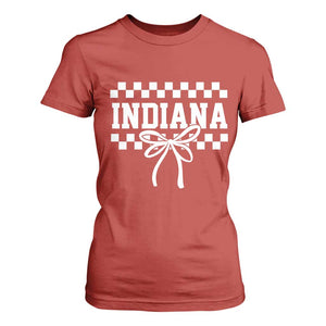 Retro Indiana T Shirt For Women Coquette Bow Checkered Women Girls Kids TS10 Red Print Your Wear
