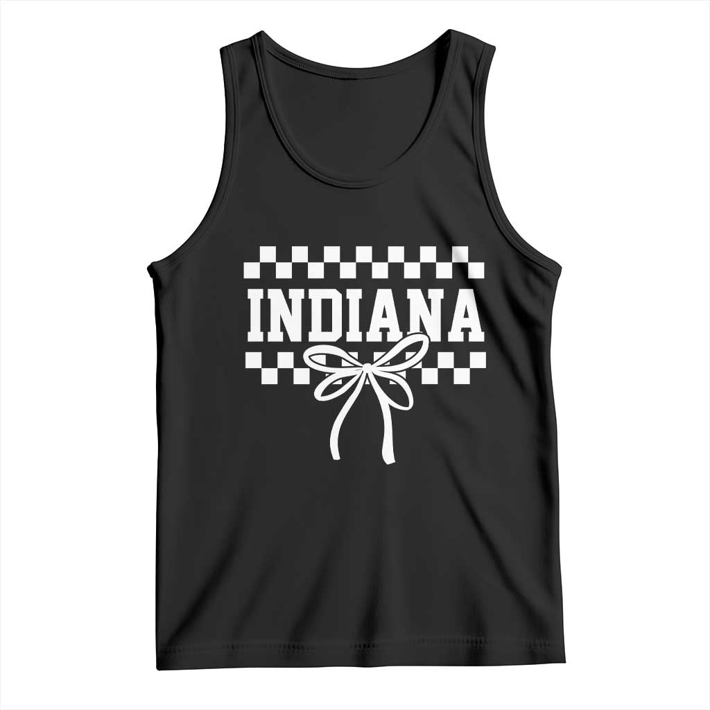 Retro Indiana Tank Top Coquette Bow Checkered Women Girls Kids TS10 Black Print Your Wear