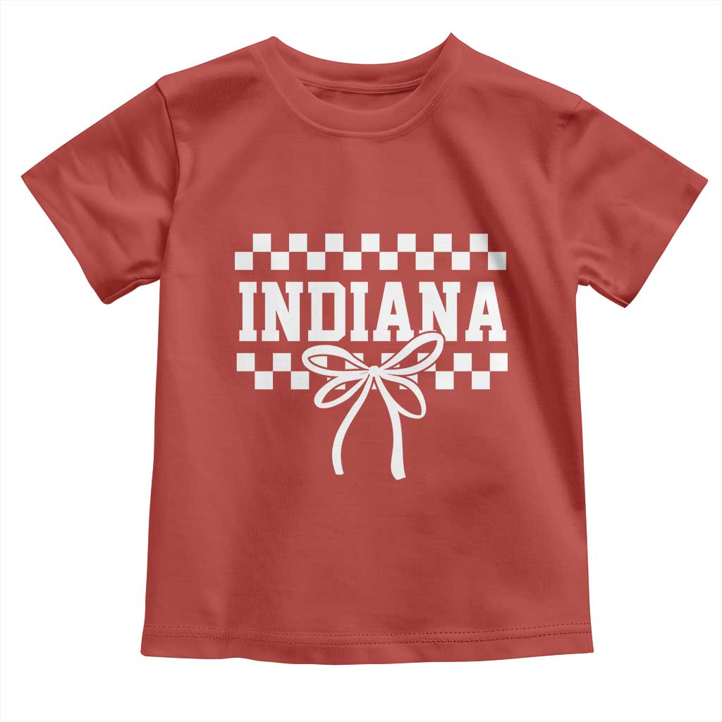 Retro Indiana Toddler T Shirt Coquette Bow Checkered Women Girls Kids TS10 Red Print Your Wear