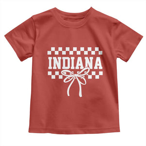 Retro Indiana Toddler T Shirt Coquette Bow Checkered Women Girls Kids TS10 Red Print Your Wear