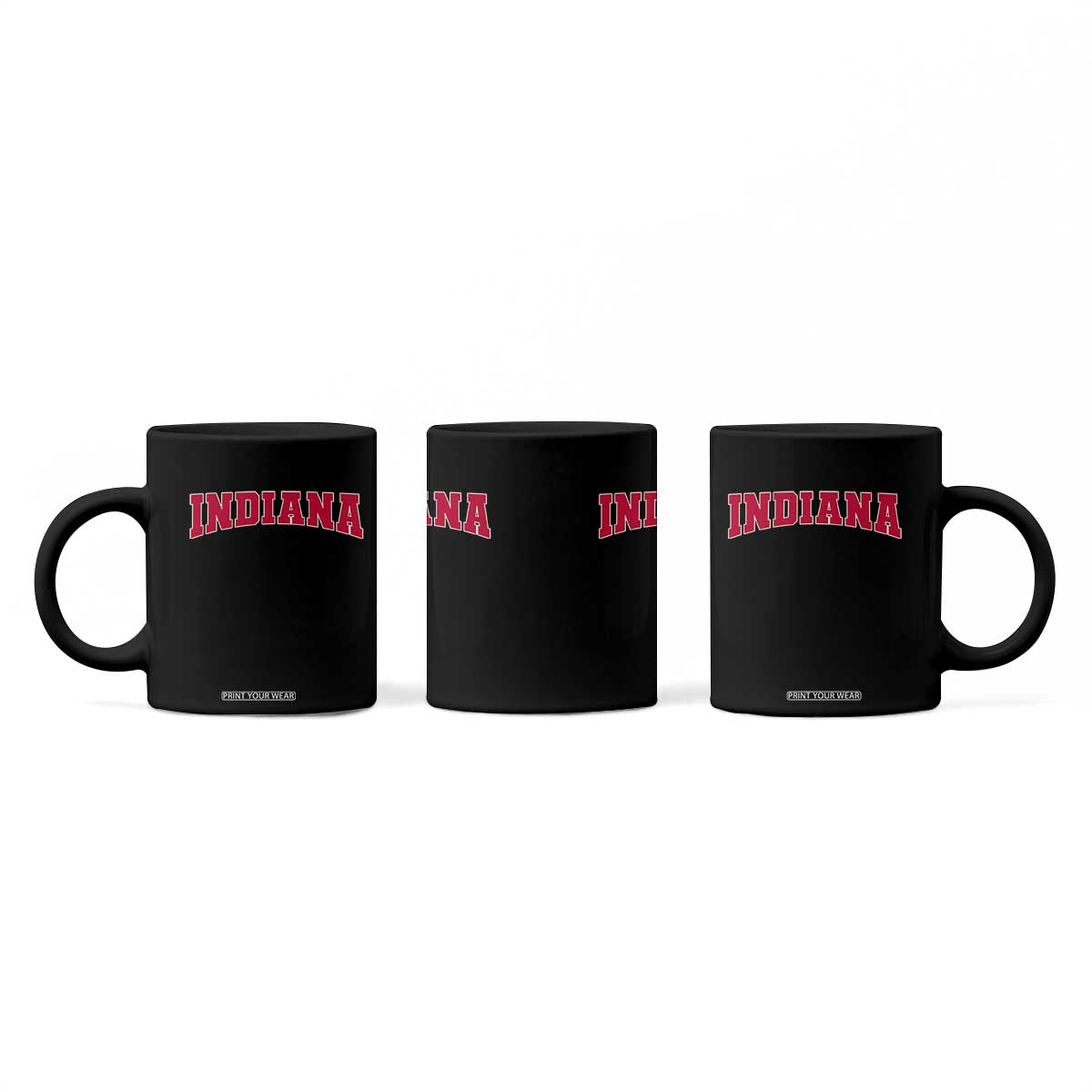 Retro Indiana Coffee Mug Vintage Athletic Sports Style 80s 90s Red Design TS10 Print Your Wear