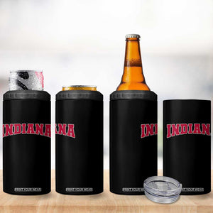 Retro Indiana 4 in 1 Can Cooler Tumbler Vintage Athletic Sports Style 80s 90s Red Design TS10 Print Your Wear