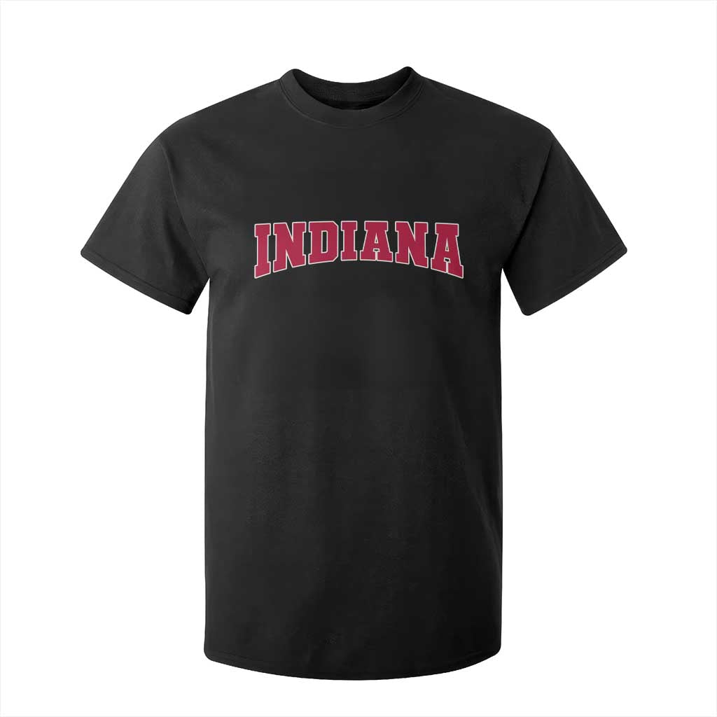 Retro Indiana T Shirt For Kid Vintage Athletic Sports Style 80s 90s Red Design TS10 Black Print Your Wear