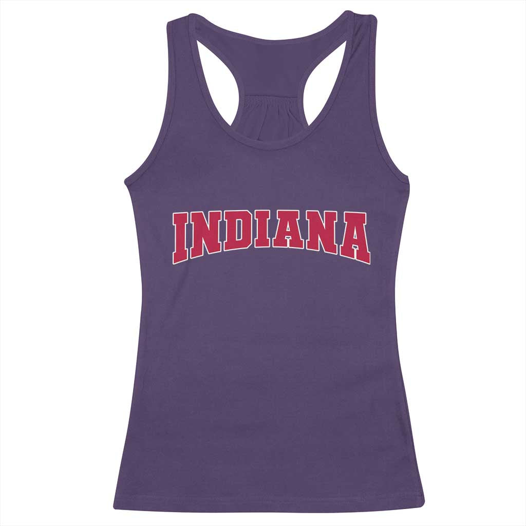 Retro Indiana Racerback Tank Top Vintage Athletic Sports Style 80s 90s Red Design TS10 Purple Print Your Wear