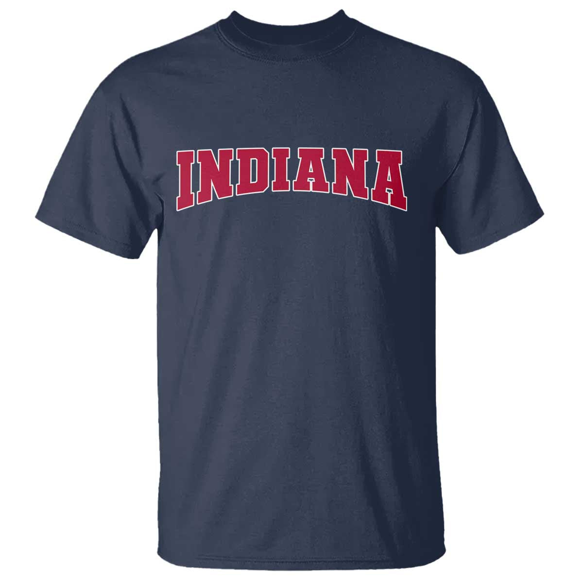 Retro Indiana T Shirt Vintage Athletic Sports Style 80s 90s Red Design TS10 Navy Print Your Wear