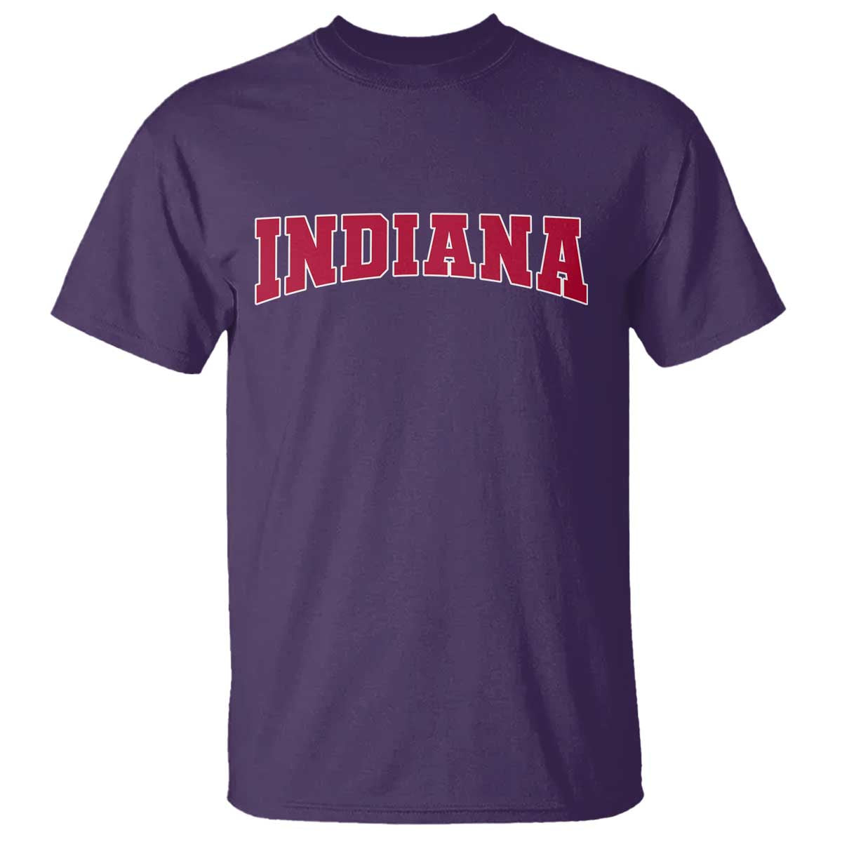 Retro Indiana T Shirt Vintage Athletic Sports Style 80s 90s Red Design TS10 Purple Print Your Wear