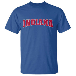 Retro Indiana T Shirt Vintage Athletic Sports Style 80s 90s Red Design TS10 Royal Blue Print Your Wear