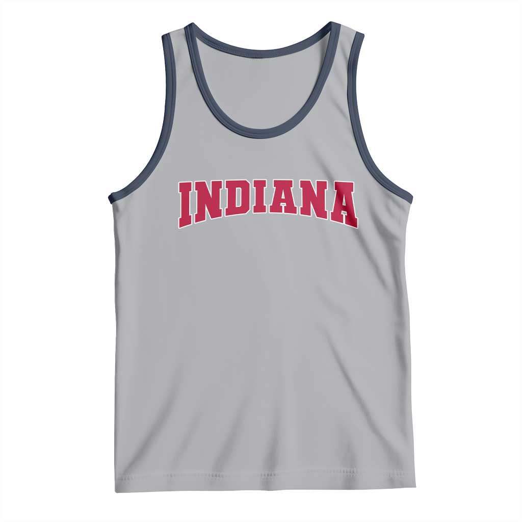 Retro Indiana Tank Top Vintage Athletic Sports Style 80s 90s Red Design TS10 Athletic Heather Navy Print Your Wear