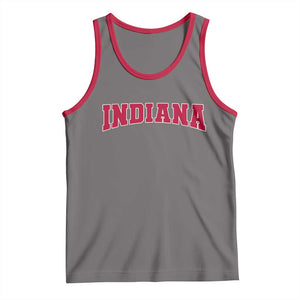 Retro Indiana Tank Top Vintage Athletic Sports Style 80s 90s Red Design TS10 Deep Heather Red Print Your Wear