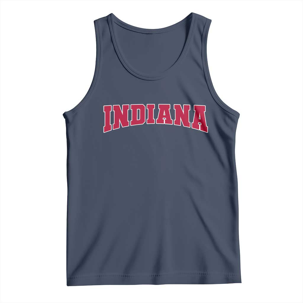 Retro Indiana Tank Top Vintage Athletic Sports Style 80s 90s Red Design TS10 Navy Print Your Wear