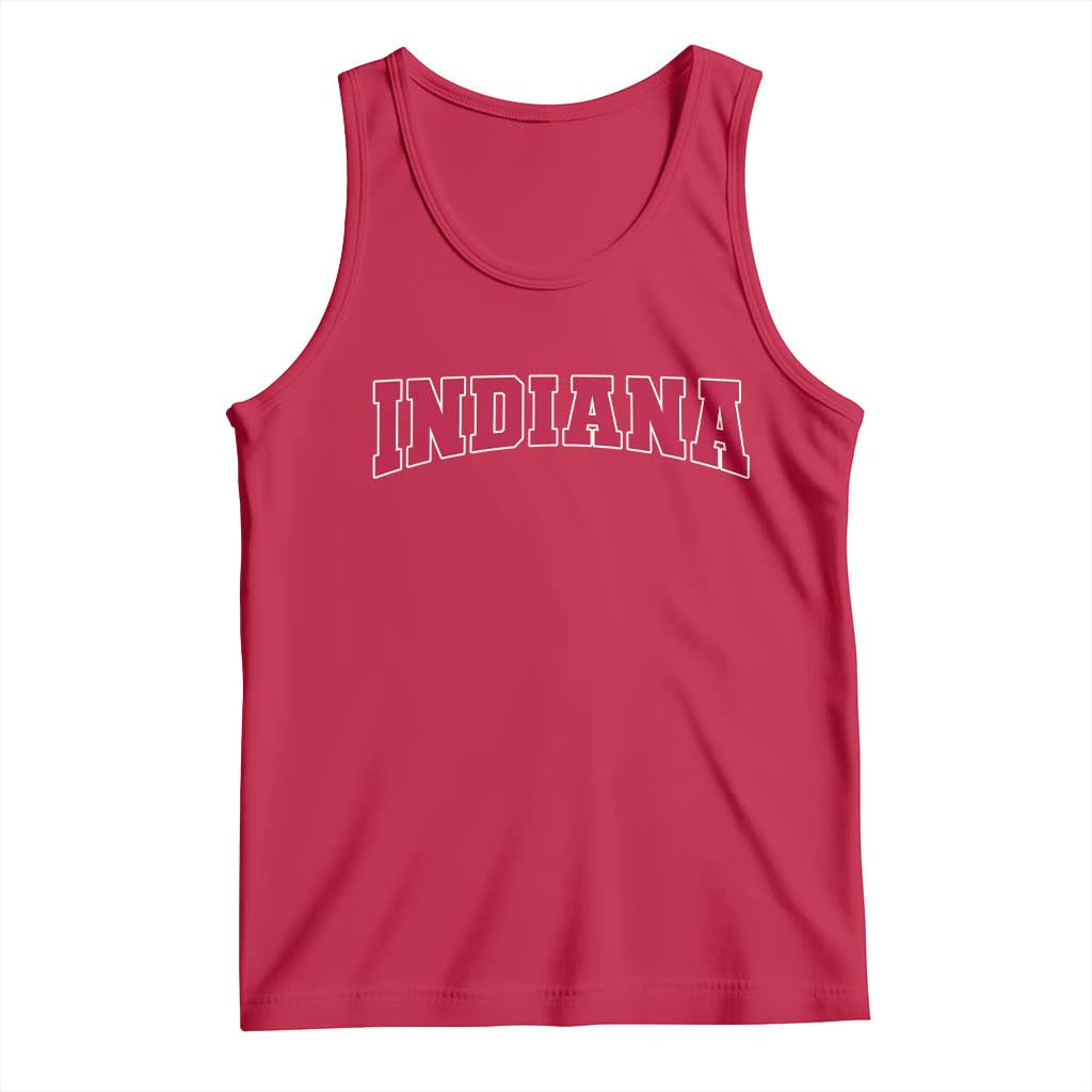 Retro Indiana Tank Top Vintage Athletic Sports Style 80s 90s Red Design TS10 Red Print Your Wear
