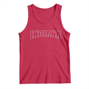 Retro Indiana Tank Top Vintage Athletic Sports Style 80s 90s Red Design TS10 Red Print Your Wear