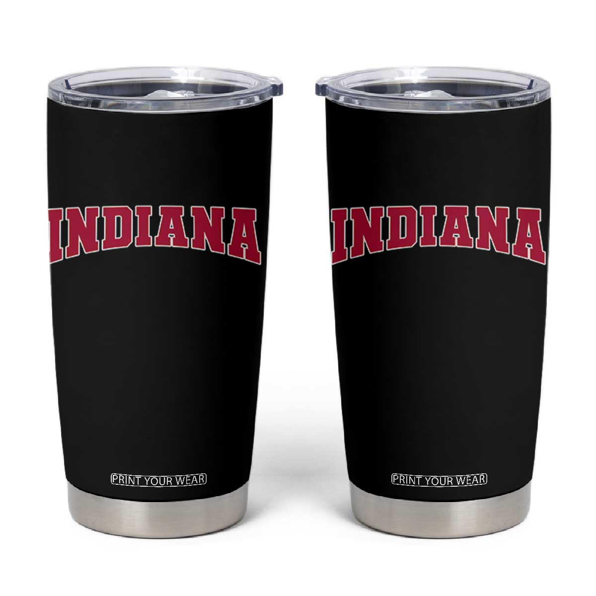 Retro Indiana Tumbler Cup Vintage Athletic Sports Style 80s 90s Red Design TS10 Black Print Your Wear