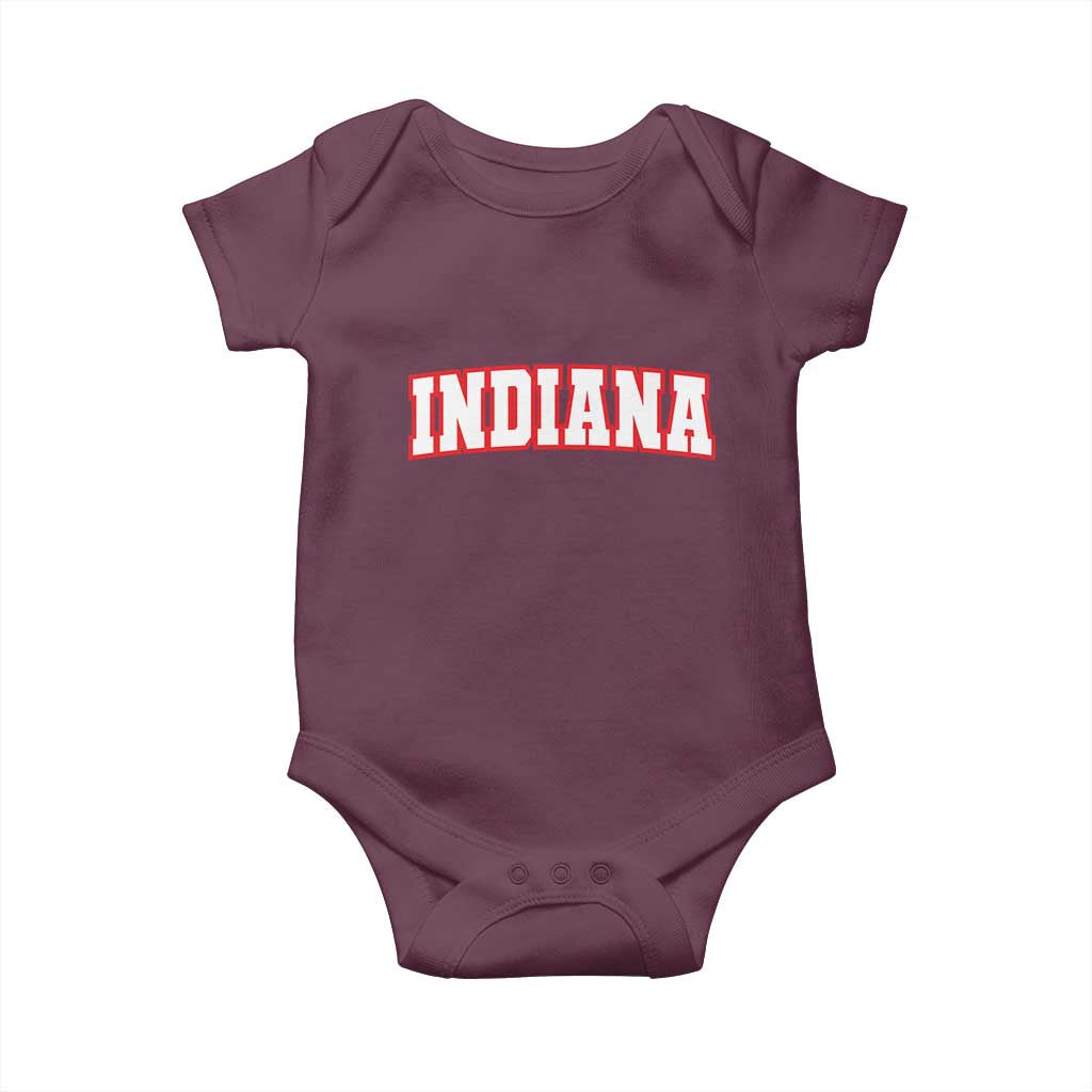 Indiana Fan Baby Onesie Vintage Athletic Sports Game Day TS10 Maroon Print Your Wear