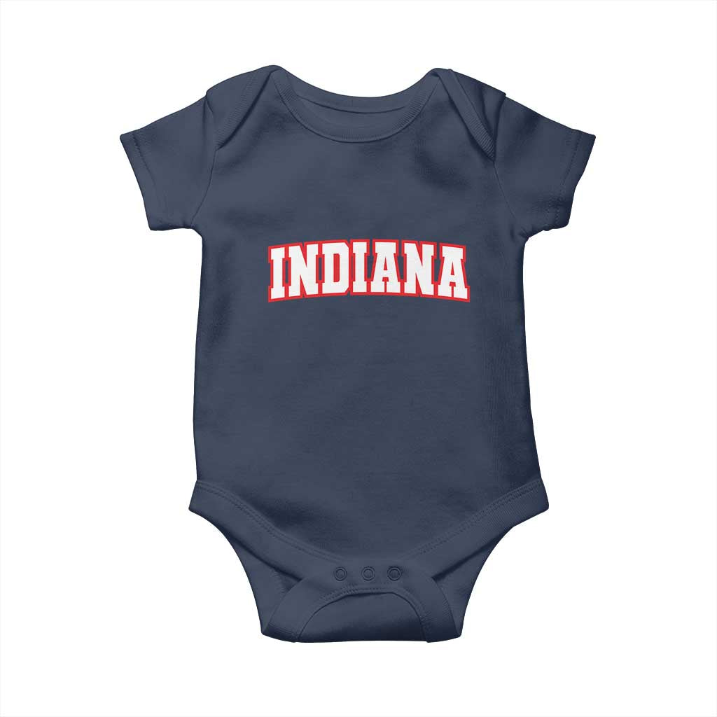 Indiana Fan Baby Onesie Vintage Athletic Sports Game Day TS10 Navy Print Your Wear