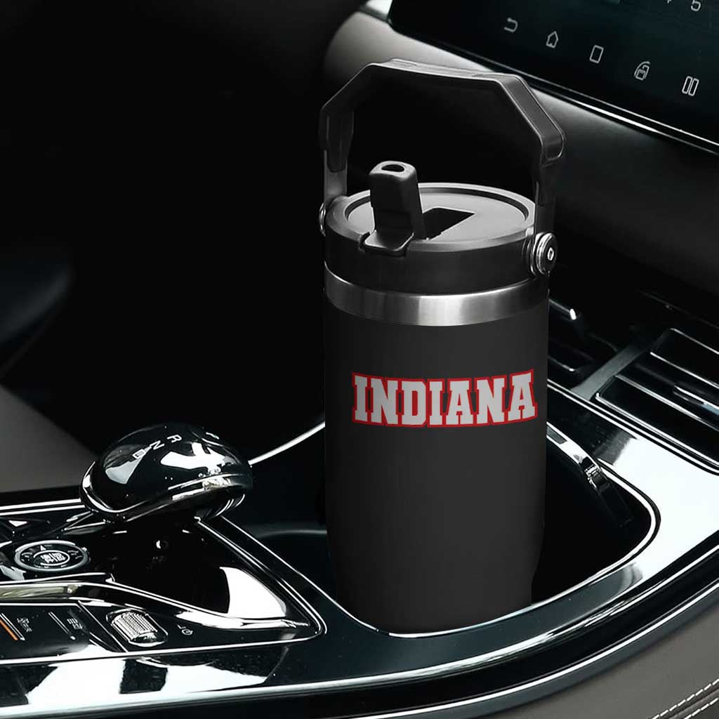 Indiana Fan Flip Straw Tumbler Vintage Athletic Sports Game Day TS10 Print Your Wear