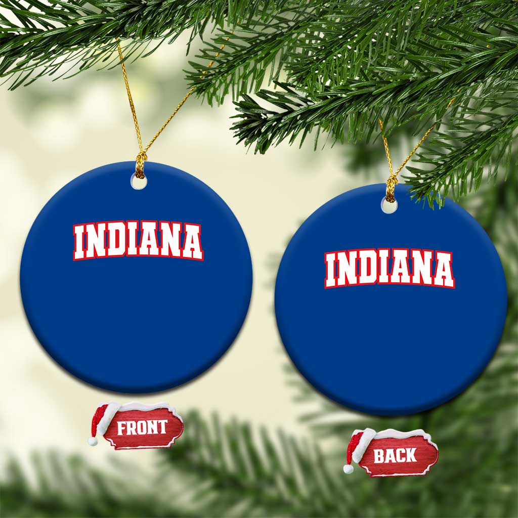 Indiana Fan Ceramic Ornament Vintage Athletic Sports Game Day TS10 1pc Blue Print Your Wear
