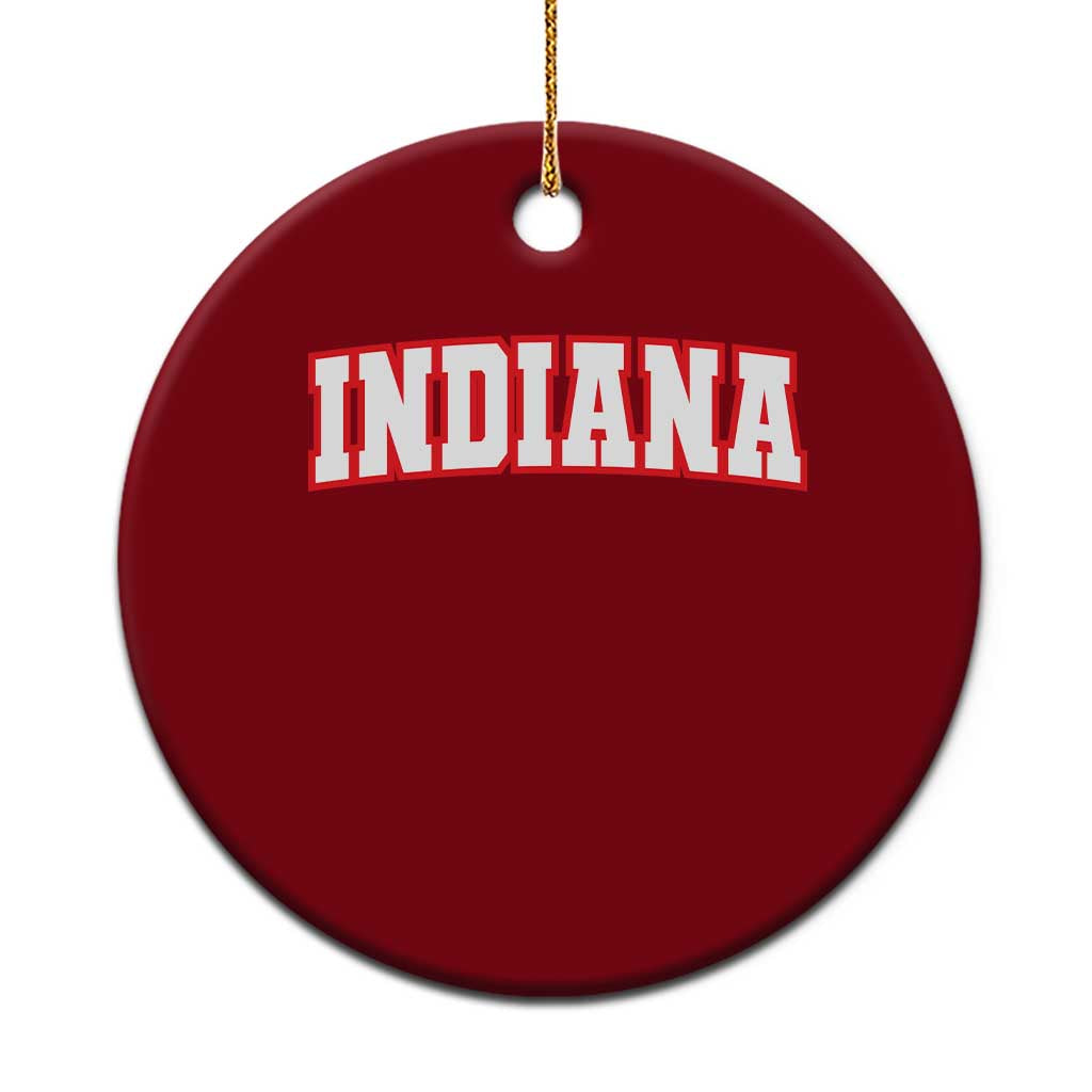 Indiana Fan Ceramic Ornament Vintage Athletic Sports Game Day TS10 1pc Red Print Your Wear