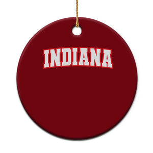 Indiana Fan Ceramic Ornament Vintage Athletic Sports Game Day TS10 1pc Red Print Your Wear