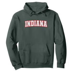 Indiana Fan Hoodie Vintage Athletic Sports Game Day TS10 Dark Forest Green Print Your Wear