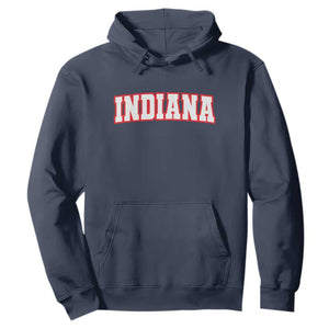 Indiana Fan Hoodie Vintage Athletic Sports Game Day TS10 Navy Print Your Wear