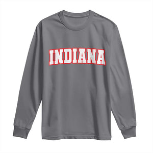 Indiana Fan Long Sleeve Shirt Vintage Athletic Sports Game Day TS10 Charcoal Print Your Wear