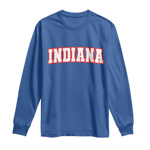 Indiana Fan Long Sleeve Shirt Vintage Athletic Sports Game Day TS10 Royal Blue Print Your Wear