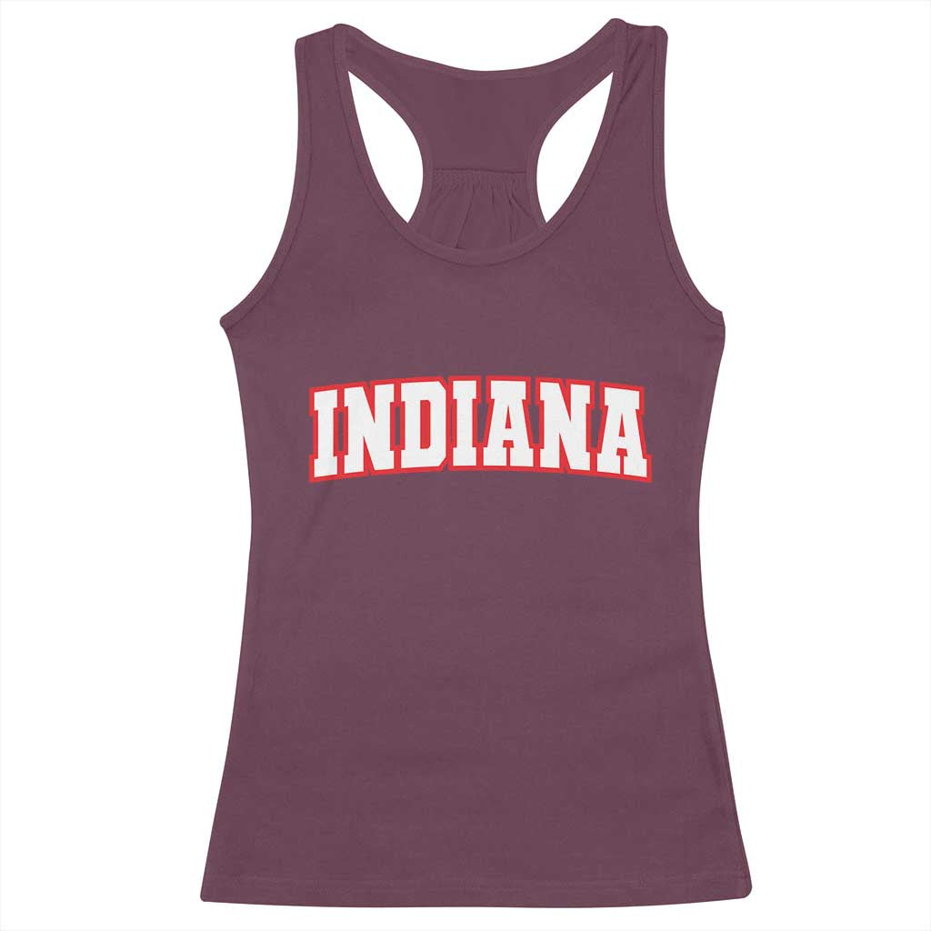 Indiana Fan Racerback Tank Top Vintage Athletic Sports Game Day TS10 Maroon Print Your Wear