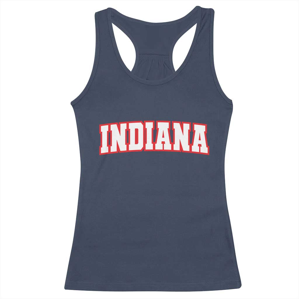 Indiana Fan Racerback Tank Top Vintage Athletic Sports Game Day TS10 Navy Print Your Wear
