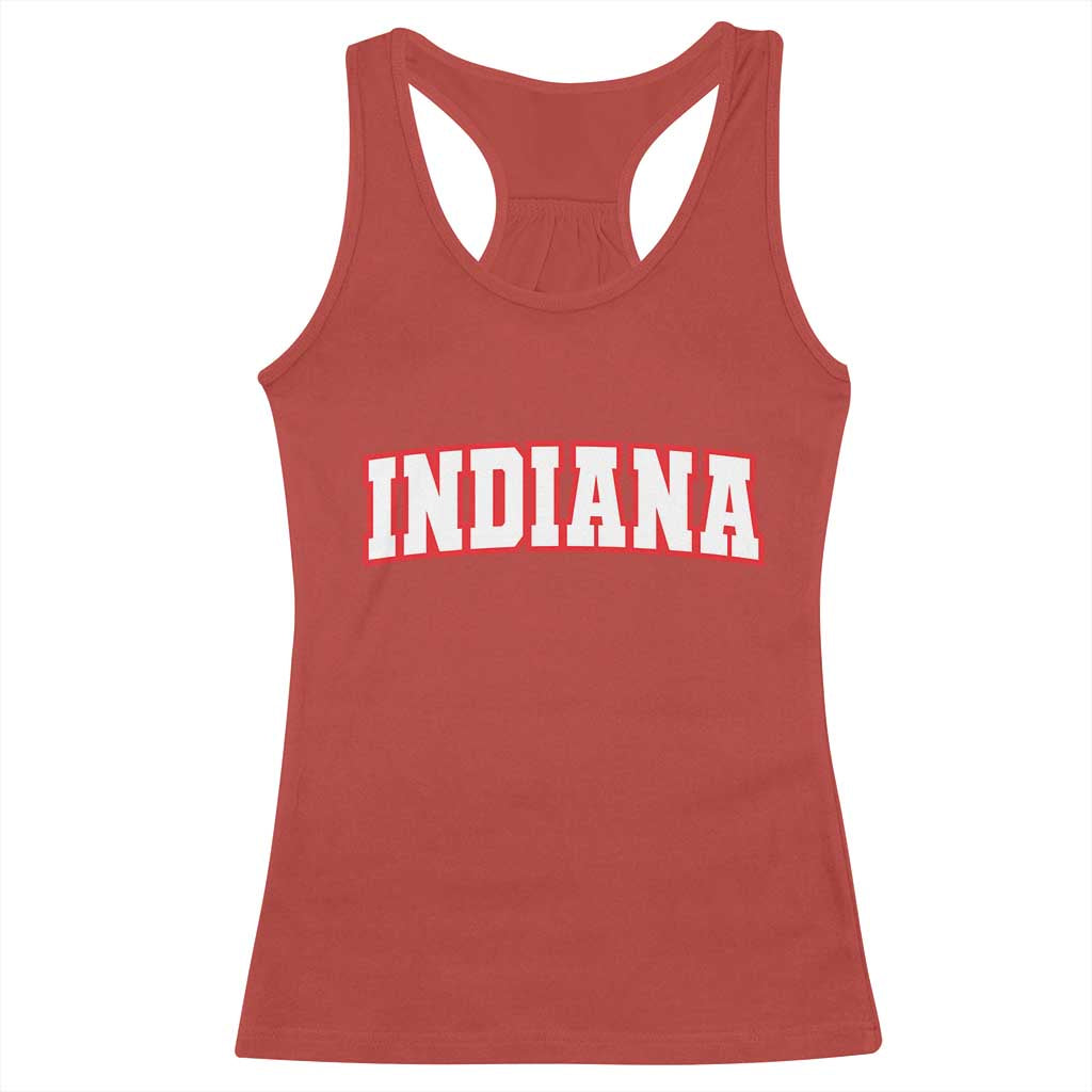 Indiana Fan Racerback Tank Top Vintage Athletic Sports Game Day TS10 Red Print Your Wear