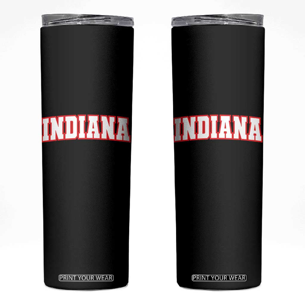 Indiana Fan Skinny Tumbler Vintage Athletic Sports Game Day TS10 Black Print Your Wear