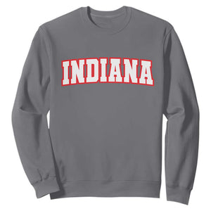 Indiana Fan Sweatshirt Vintage Athletic Sports Game Day TS10 Charcoal Print Your Wear