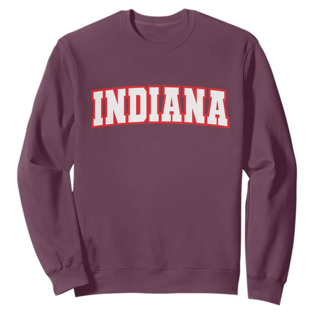 Indiana Fan Sweatshirt Vintage Athletic Sports Game Day TS10 Maroon Print Your Wear