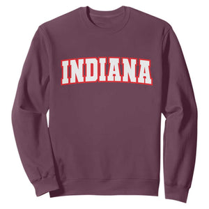 Indiana Fan Sweatshirt Vintage Athletic Sports Game Day TS10 Maroon Print Your Wear